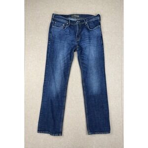 Baldessarini Jeans Mens Size 35 Blue Straight Leg Mid Rise Denim